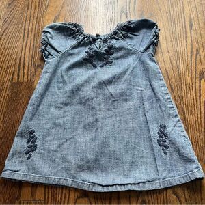 🍭6/$30 Old Navy Floral Chambray Short Sleeve Drews for Toddler Girl - 12-18 m